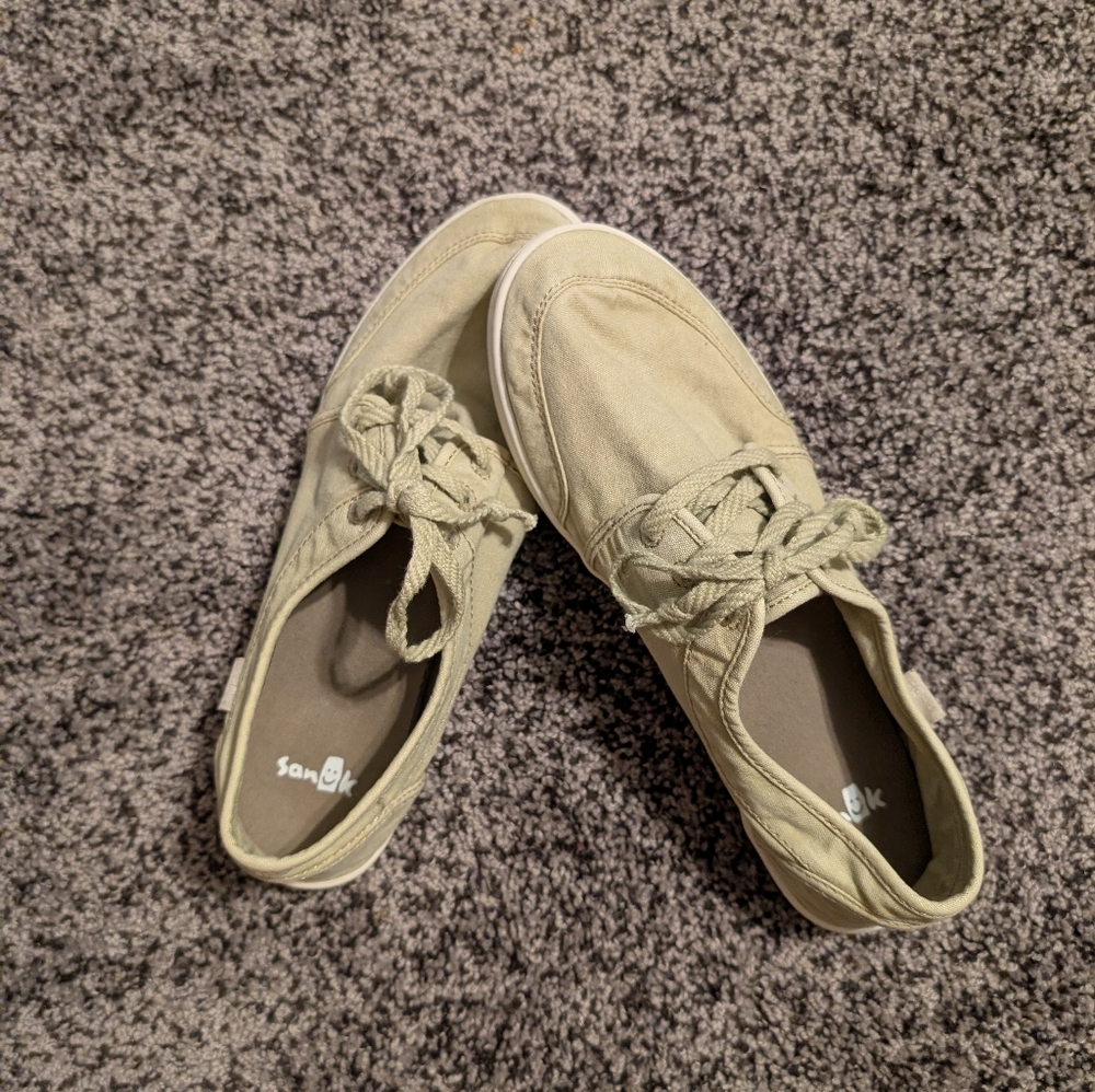 Sanuk Light Tan Slip-On Shoes